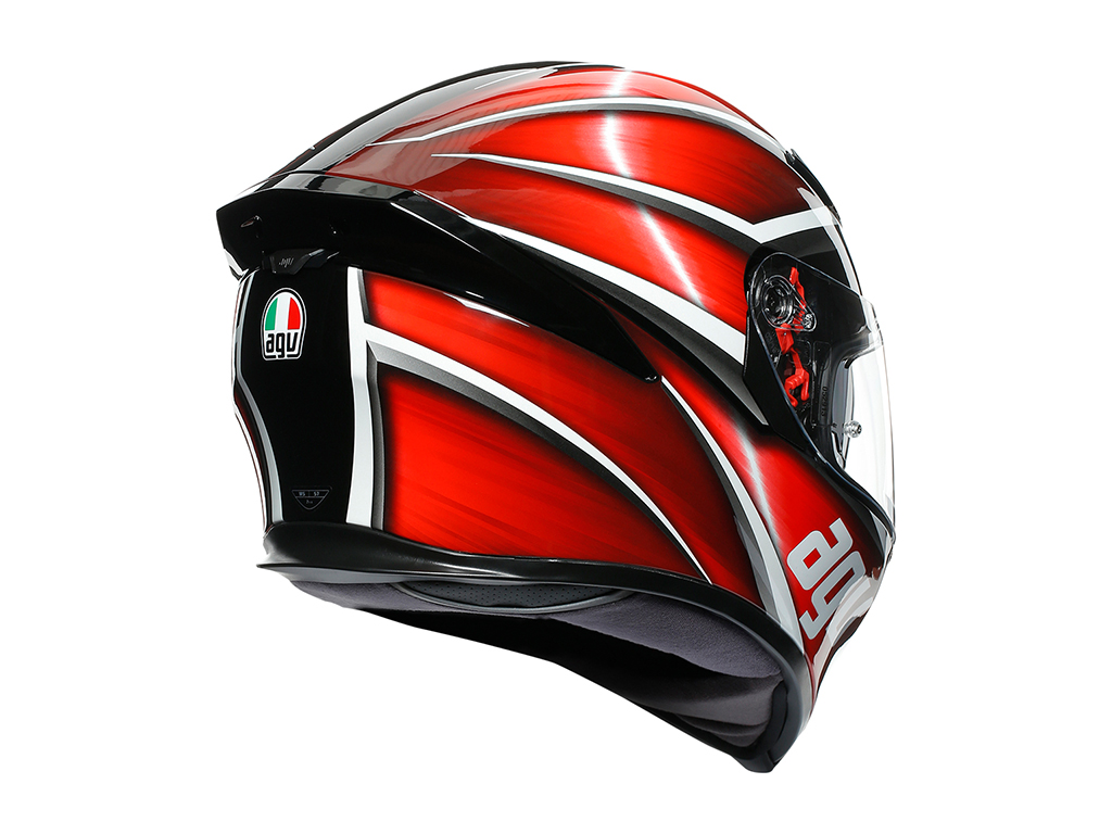 AGV K5 Helmet - Tempest Black/Red - Image 2