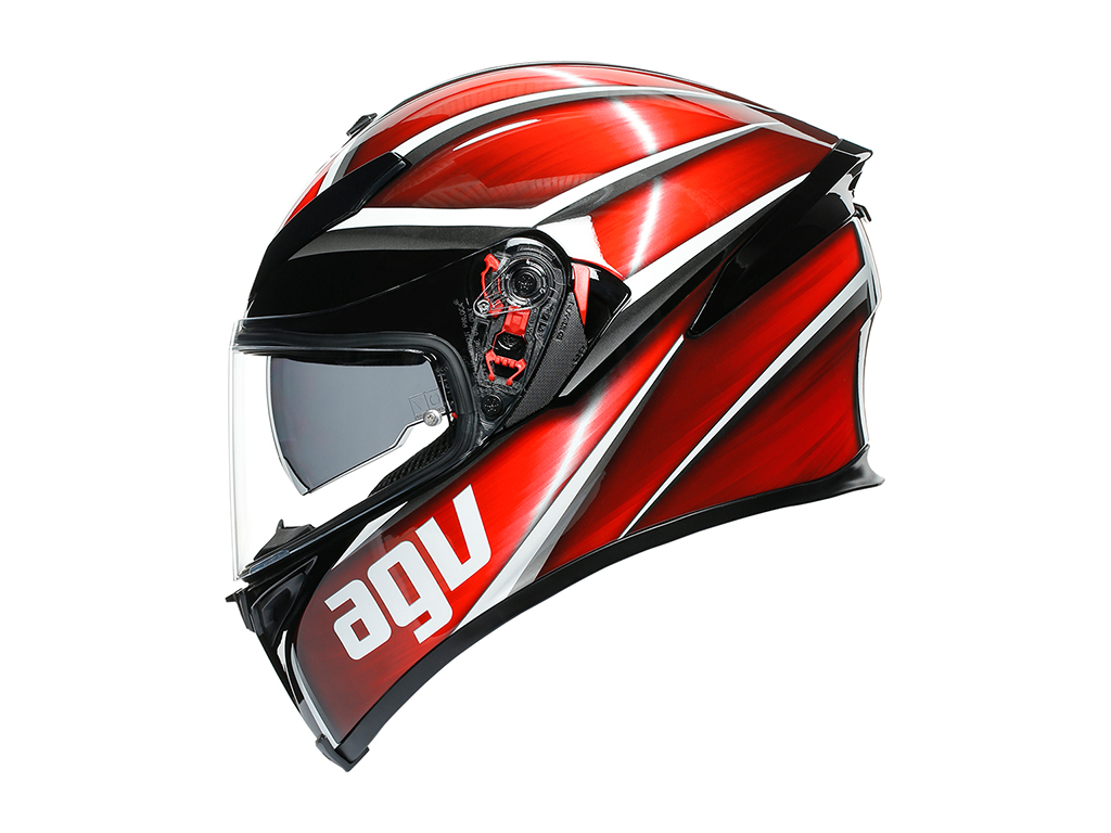 AGV K5 Helmet - Tempest Black/Red - Image 5