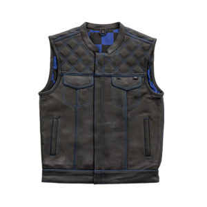First Manufacturing Blue Checker Vest