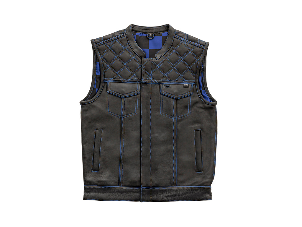 First Manufacturing Blue Checker Vest