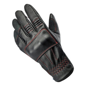 Biltwell Belden Leather Glove - Red/Black