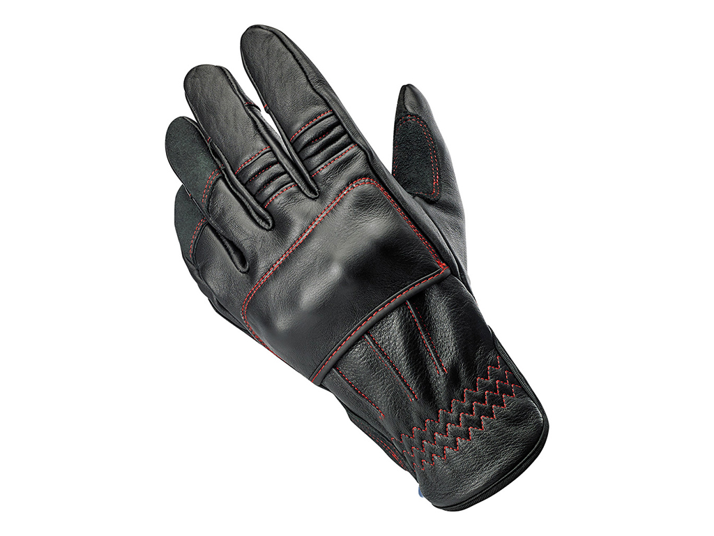 Biltwell Belden Leather Glove - Red/Black